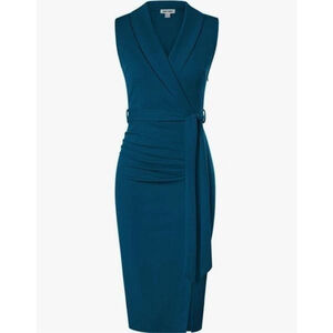 NEW GRACE KARIN Career Ruched Wrap Pencil Dress 8 NO BELT